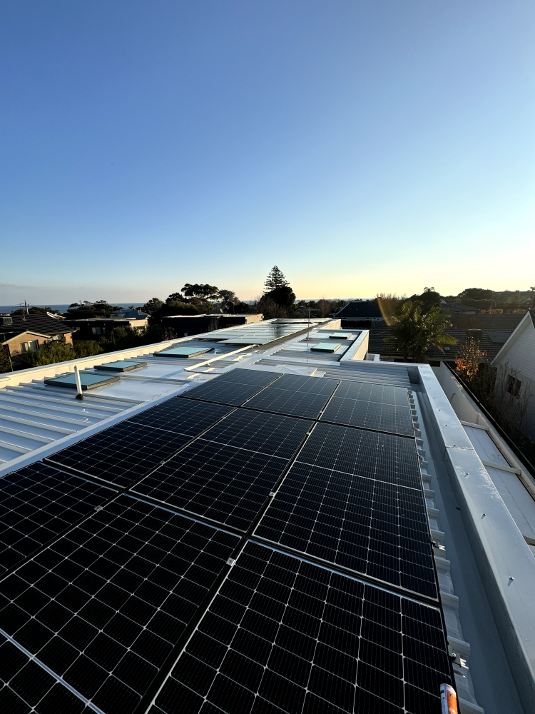 small business website design mockup for a solar panel cleaning business in melbourne showing their work