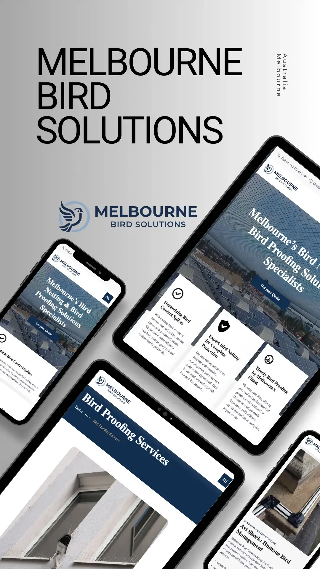 Web Design Portfolio for Melbourne Bird Solutions bird solutions custom website