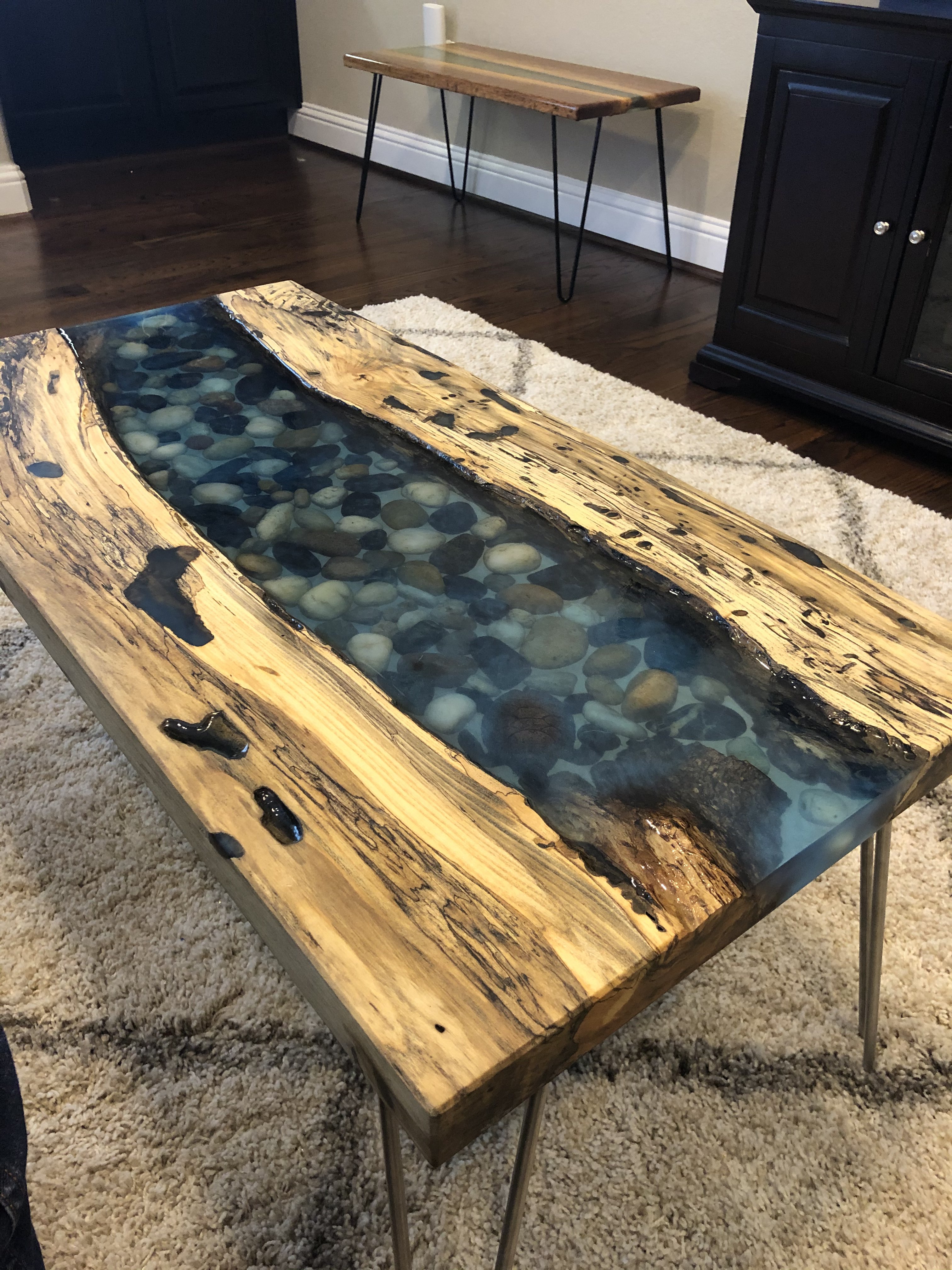 Client work Epoxy reson river table